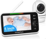 Video Baby Monitor, 5’’ Screen with 30-Hour Battery, Video B…