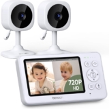 bonoch 4.3″ Baby Monitor with 2 Cameras, 720p Spilt Screen B…